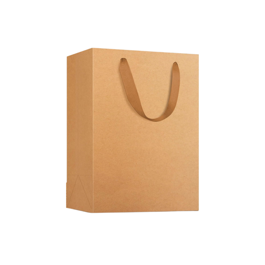 Kraft paper bag with cotton handles