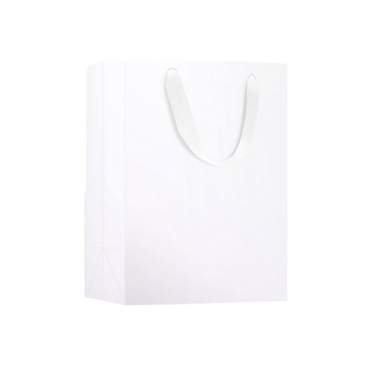White paper bag with cotton handles