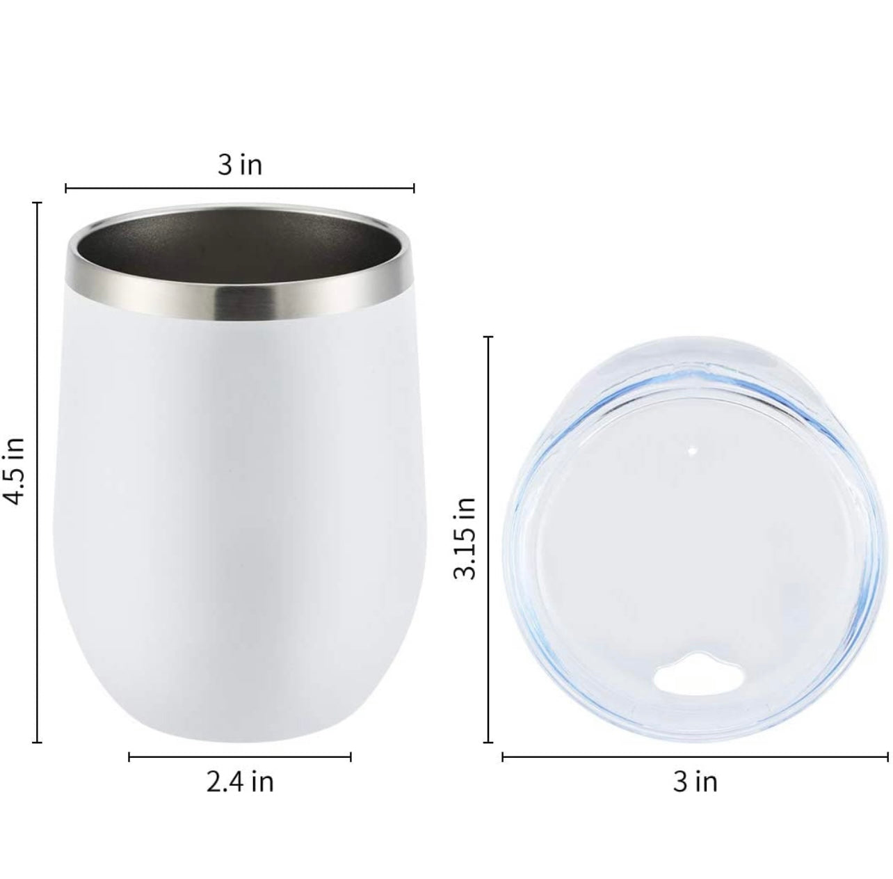 White personalized Stainless Steel 12oz insulated Tumbler with lid (Dishwasher Safe on normal cycle) Personalize with name or phrase and choose your text color and font